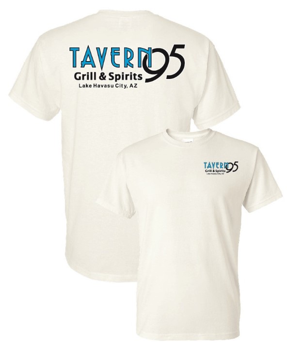 Tavern 95 Unisex Pigment Dye Tee White in Lake Havasu City
